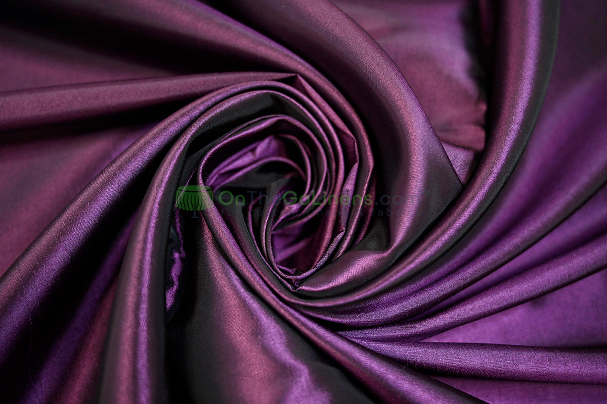 Taffeta Fabric by the Yard | Non Stretch Taffeta | 60" Wide | 75 Colors Available | Wholesale Bolt Available |