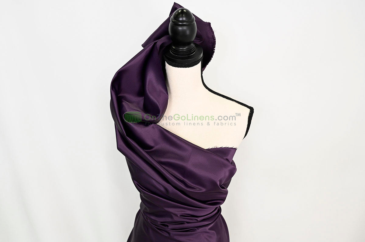 Lamour Satin Fabric by the Yard & Bolt | 100% Polyester Semi Dull Heavy Satin Fabric | 60" Wide | Multiple Colors |