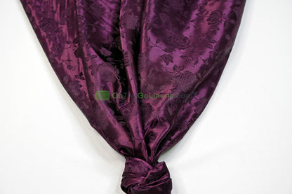 Floral Jacquard Satin Fabric by the Yard | Isabella Floral Jacquard | 60 Wide | Rose Jacquard Satin Fabric |