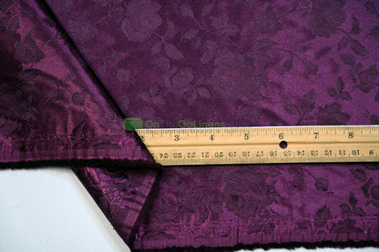 Floral Jacquard Satin Fabric by the Yard | Isabella Floral Jacquard | 60 Wide | Rose Jacquard Satin Fabric |