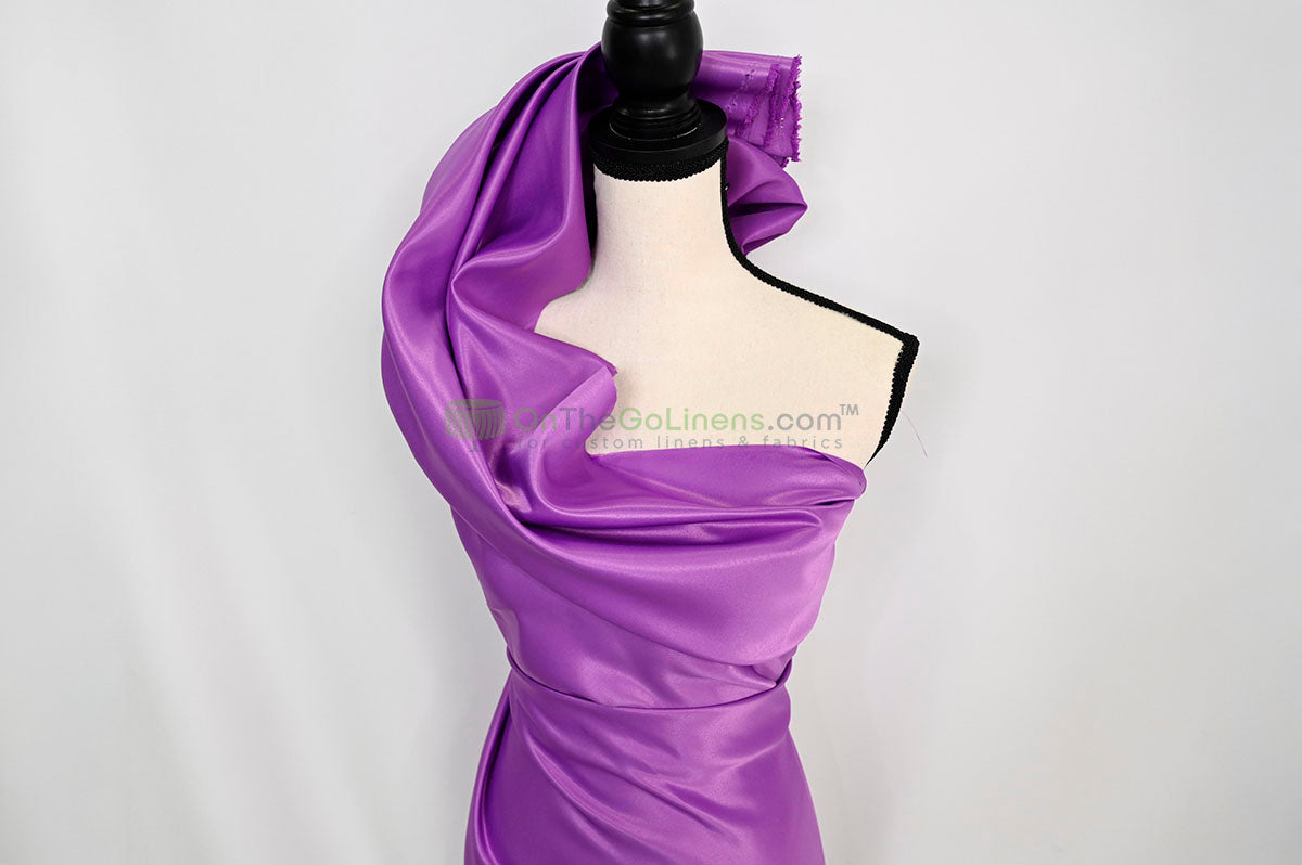 Lamour Satin Fabric by the Yard & Bolt | 100% Polyester Semi Dull Heavy Satin Fabric | 60" Wide | Multiple Colors |