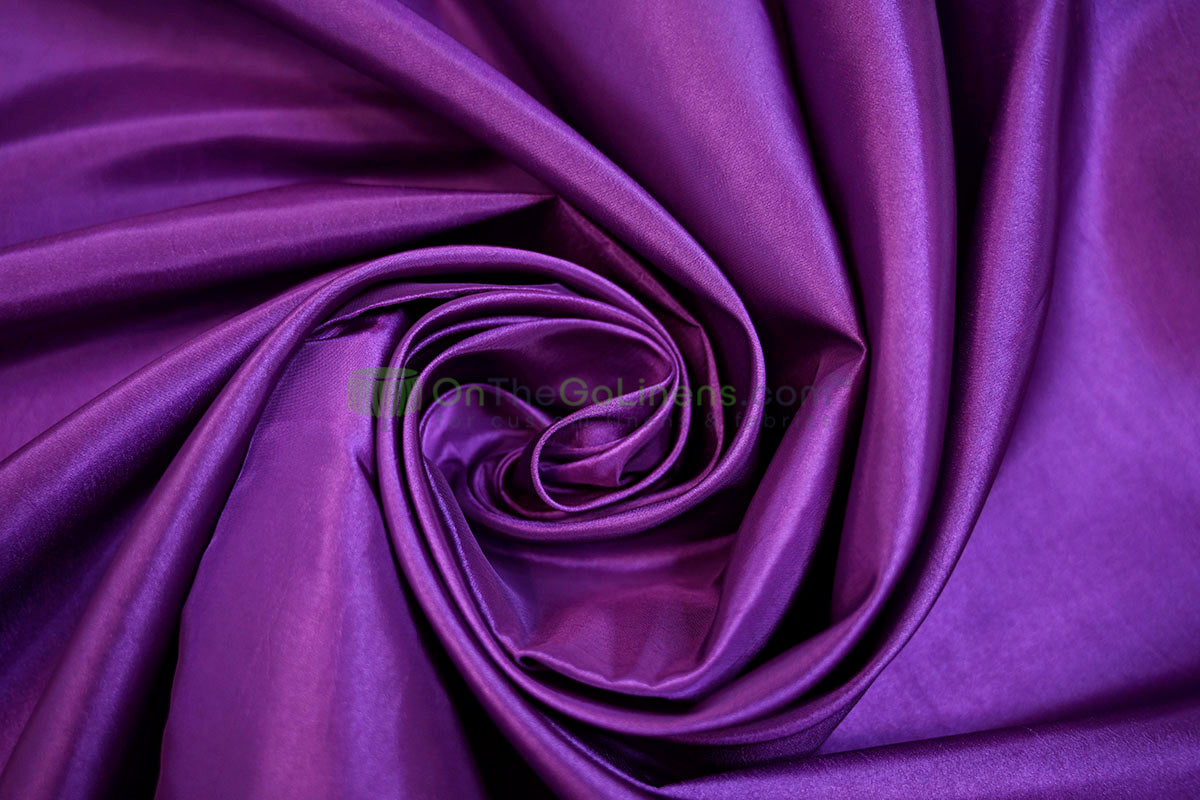 Taffeta Fabric by the Yard | Non Stretch Taffeta | 60" Wide | 75 Colors Available | Wholesale Bolt Available |