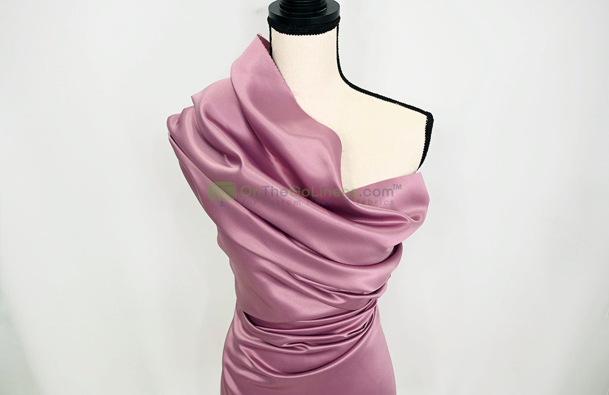 Lamour Satin Fabric by the Yard & Bolt | 100% Polyester Semi Dull Heavy Satin Fabric | 60" Wide | Multiple Colors |