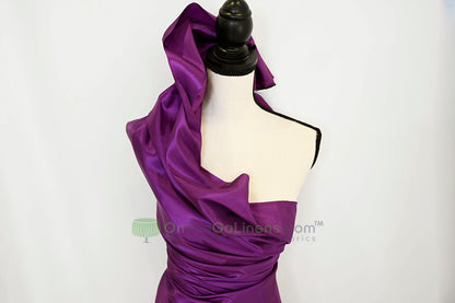 Taffeta Fabric by the Yard | Non Stretch Taffeta | 60" Wide | 75 Colors Available | Wholesale Bolt Available |