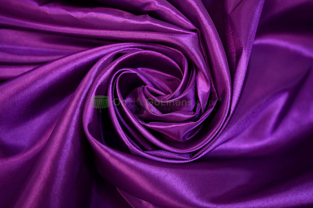 Taffeta Fabric by the Yard | Non Stretch Taffeta | 60" Wide | 75 Colors Available | Wholesale Bolt Available |