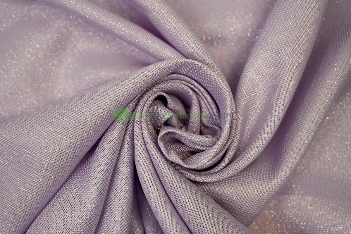 Metallic Vintage Linen Event Drapery Panels | Metallic Burlap Curtains for Events and Decor  | 100% Polyester |
