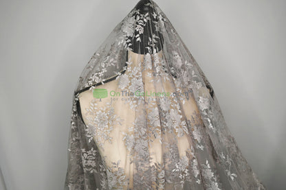 Chantilly Lace Fabric | Elegant Floral Lace | Lightweight & Sheer | Ideal for Bridal & Evening Wear
