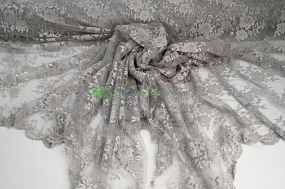 Chantilly Lace Fabric | Elegant Floral Lace | Lightweight & Sheer | Ideal for Bridal & Evening Wear