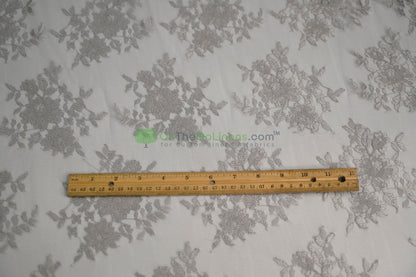 Chantilly Lace Fabric | Elegant Floral Lace | Lightweight & Sheer | Ideal for Bridal & Evening Wear