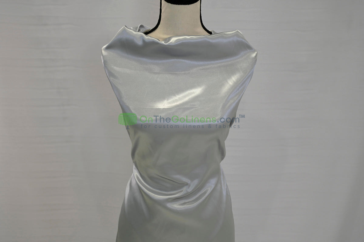 Stretch Charmeuse Fabric by the Yard | Silky Soft Stretch Satin Fabric | 4% Spandex | Multiple Colors |