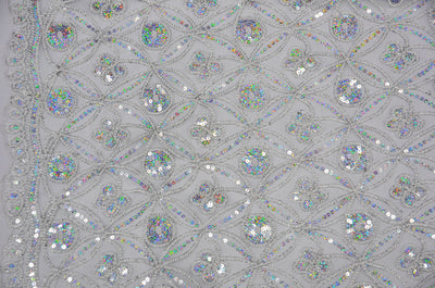 Coco Star Embroidery Table Overlays | Metallic Coco Star Embroidery Table Overlays in Gold and Silver |