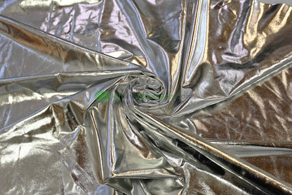 Foil Spandex Lame Fabric | Metallic Spandex Fabric by the Yard | 60" Wide | 96% Polyester 4% Spandex |