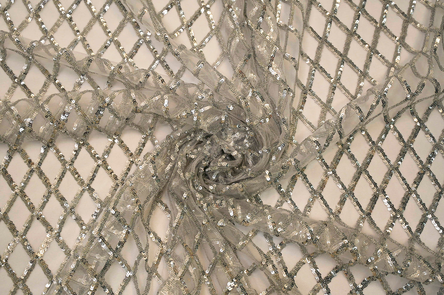 Luxury Glitz Mesh Embroidery Fabric | 52" Wide | Multiple Colors |