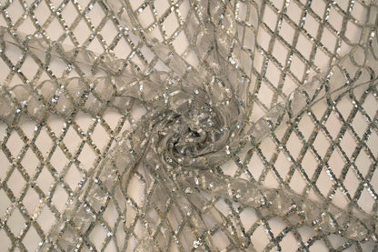 Luxury Glitz Mesh Embroidery Fabric | 52" Wide | Multiple Colors |