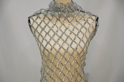 Luxury Glitz Mesh Embroidery Fabric | 52" Wide | Multiple Colors |