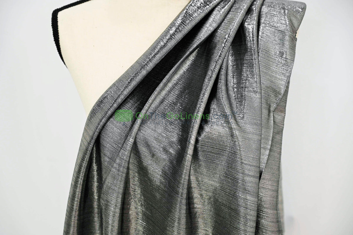 Metallic Stretch Slinky Fabric by the Yard | 58” Wide | 2 Way Stretch | Multiple Colors