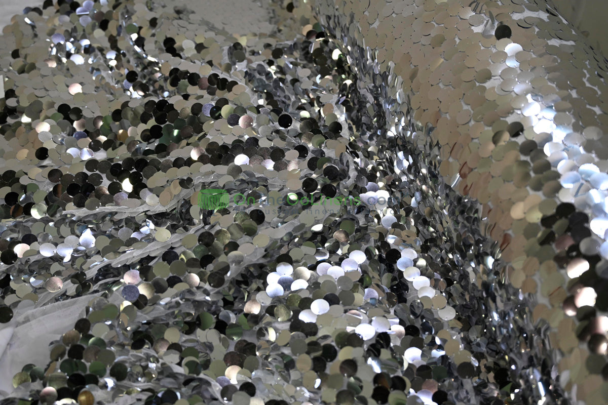 Payette Sequins Table Linens | Paillette Fish Scale Sequins Tablecloths | Multiple Colors |
