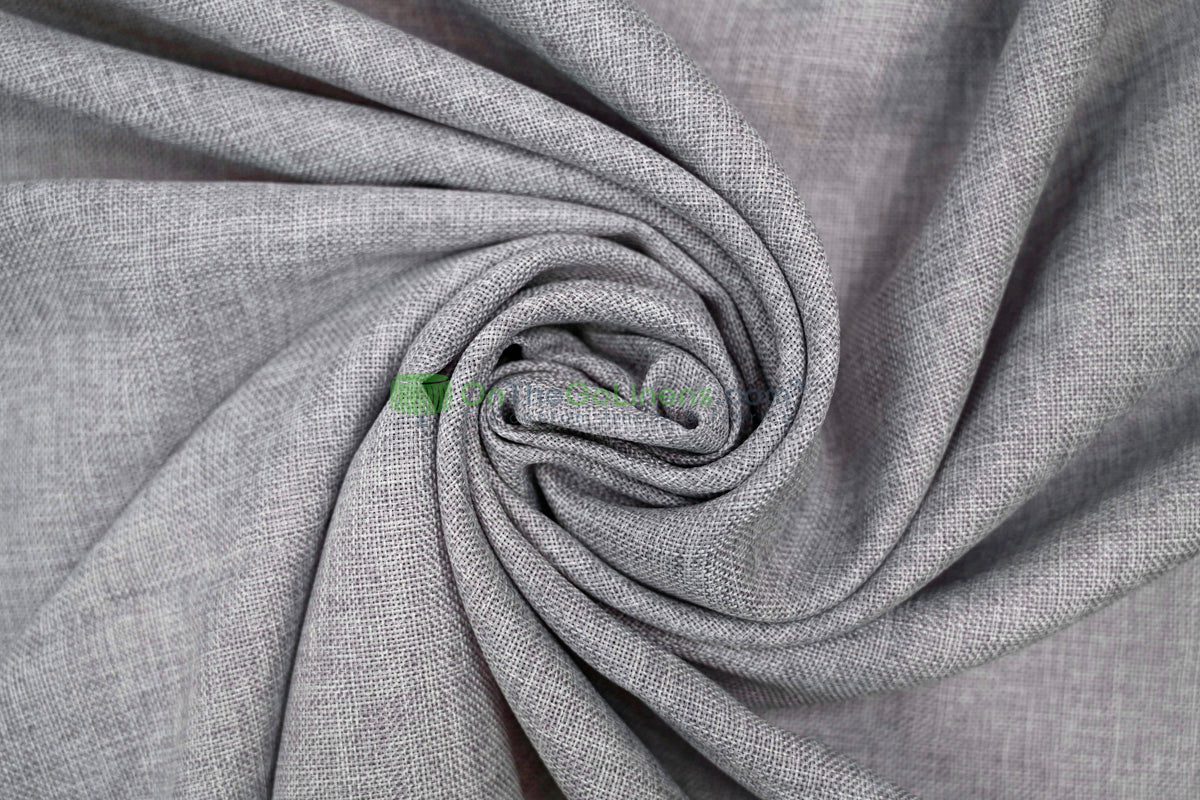 Vintage Linen Event Drapery Panels | Imitation Burlap Curtains | Washable 100% Polyester Burlap |