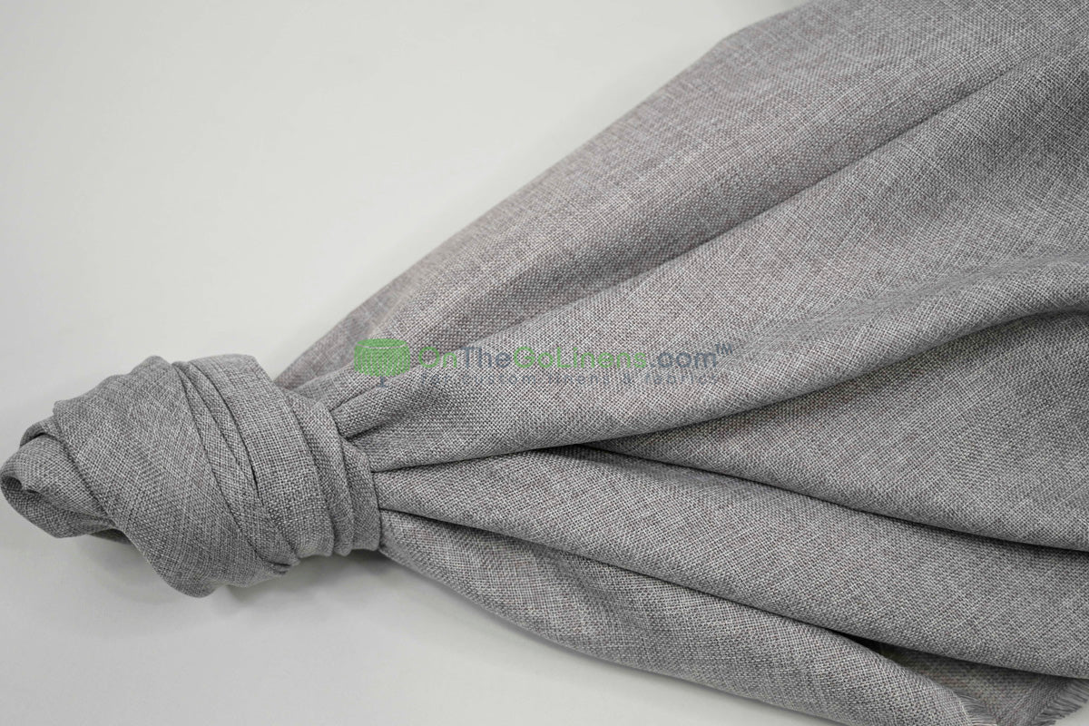 Vintage Linen Event Drapery Panels | Imitation Burlap Curtains | Washable 100% Polyester Burlap |