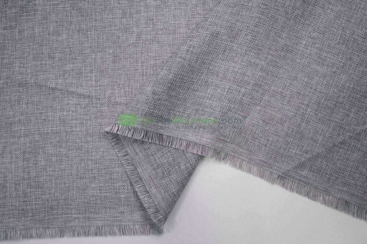 Vintage Linen Event Drapery Panels | Imitation Burlap Curtains | Washable 100% Polyester Burlap |