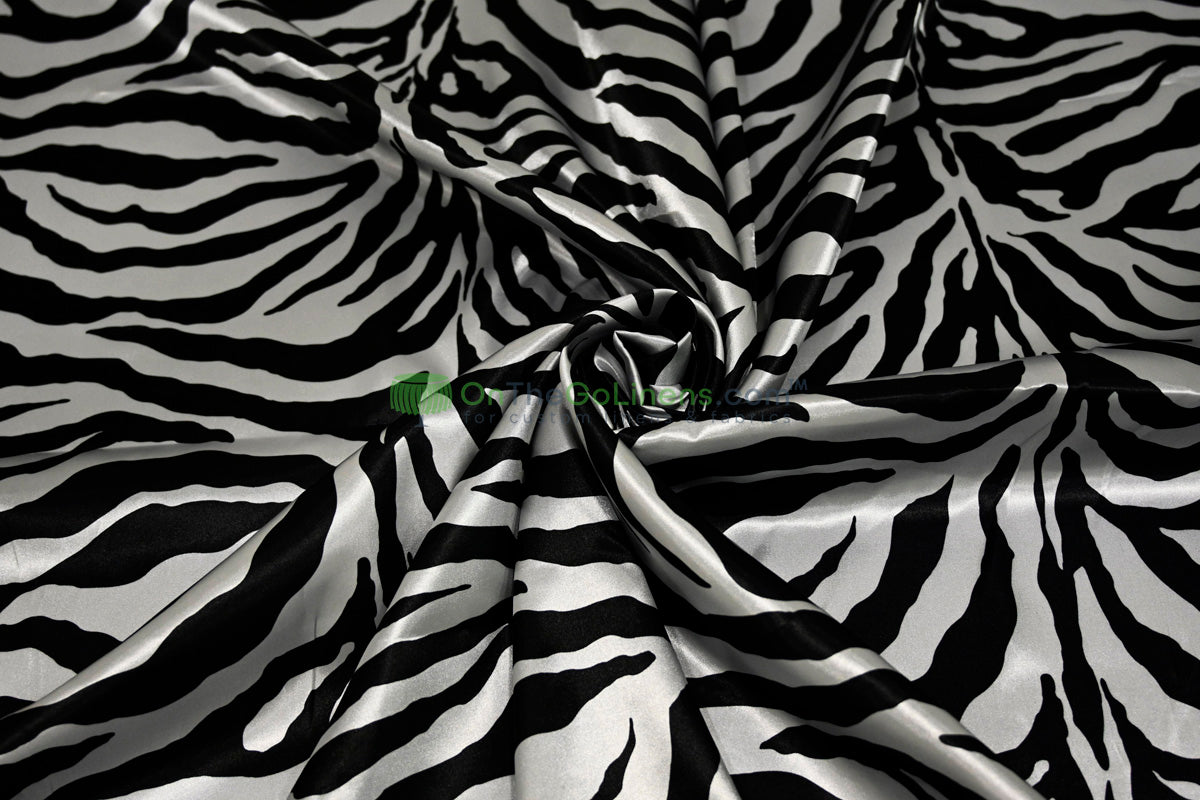Polka Dot Charmeuse Satin Print Fabric by the Yard | 60" Wide | Large Dots |