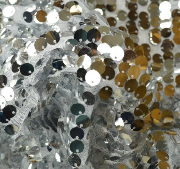 New York Dazzle Sequins Event Drapery Panels | 6mm Sequins Mesh Curtains | 52" Wide | Multiple Colors |