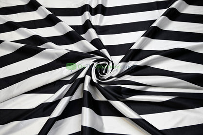 2" Stripe Charmeuse Satin Print Table Runners