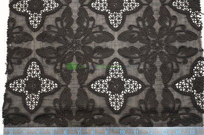Butterfly Embroidery Cotton Fabric