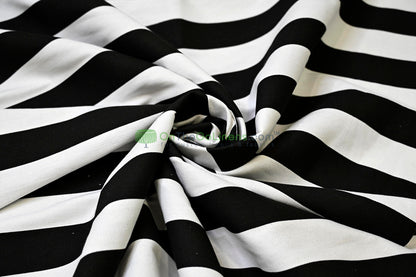 100% Cotton Canvas 2" Stripe Fabric | Sold by the Yard | Four Colors Available | 60" Wide |