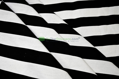 100% Cotton Canvas 2" Stripe Fabric | Sold by the Yard | Four Colors Available | 60" Wide |