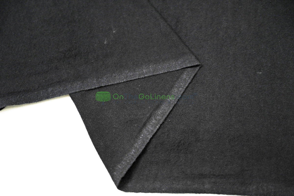 Soft Utility: Black Cotton Flannel Fabric
