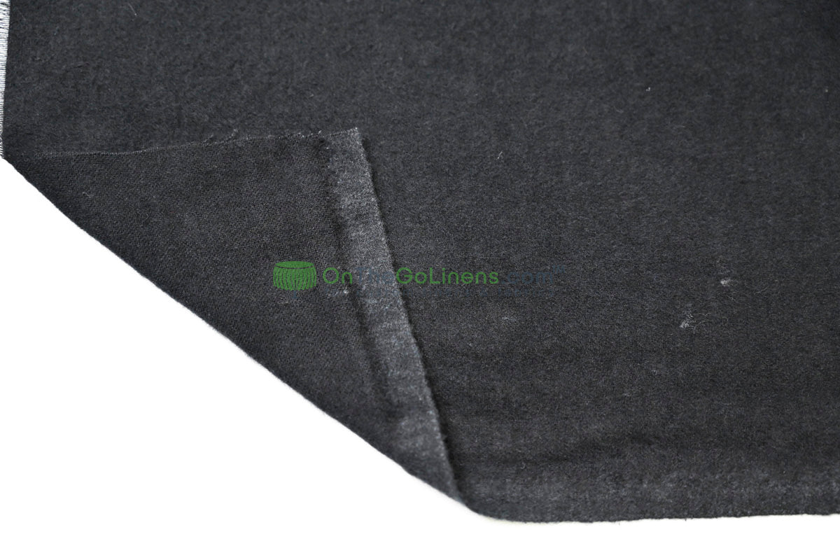 Soft Utility: Black Cotton Flannel Fabric