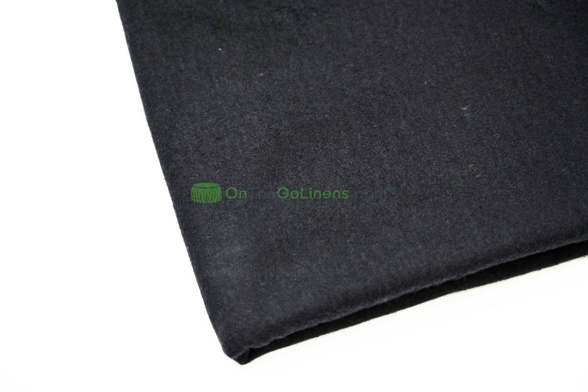 Soft Utility: Black Cotton Flannel Fabric