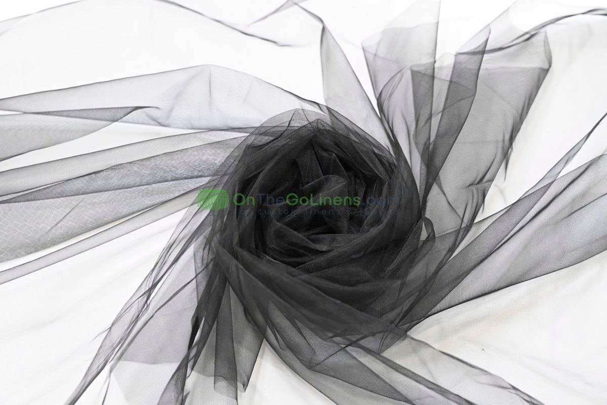 Micro Mesh Tulle Fabric | 60" Wide Mechanical Stretch Micro Mesh Tulle Fabric | 100% Polyester |