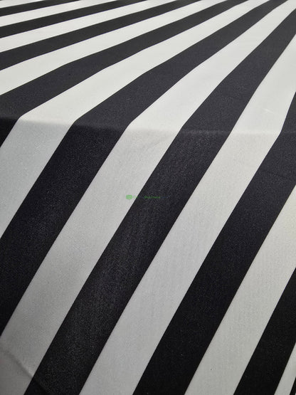 1" Stripe Lamour Satin Print | Event Drapery Custom Manufactured | Four Colors Available |