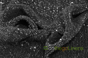 Pleated Glitz Fabric by the Yard | Pleated Sequins Fabric | 100% Polyester | Mechanical Stretch |
