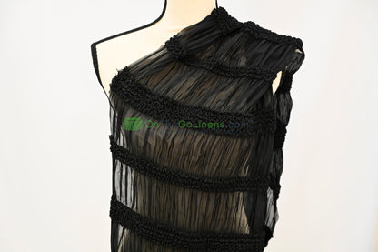 Pleated Ruffle Chiffon Fabric