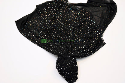 Rhinestone Stretch Power Mesh Fabric