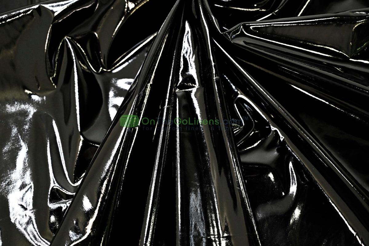 Shiny Patent Vinyl | Flexible Stretch - 94% Polyester, 6% Spandex | 60" Wide
