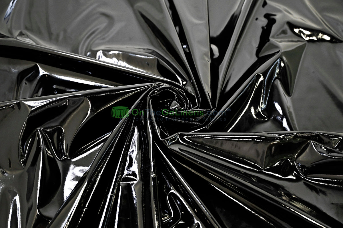 Shiny Patent Vinyl | Flexible Stretch - 94% Polyester, 6% Spandex | 60" Wide