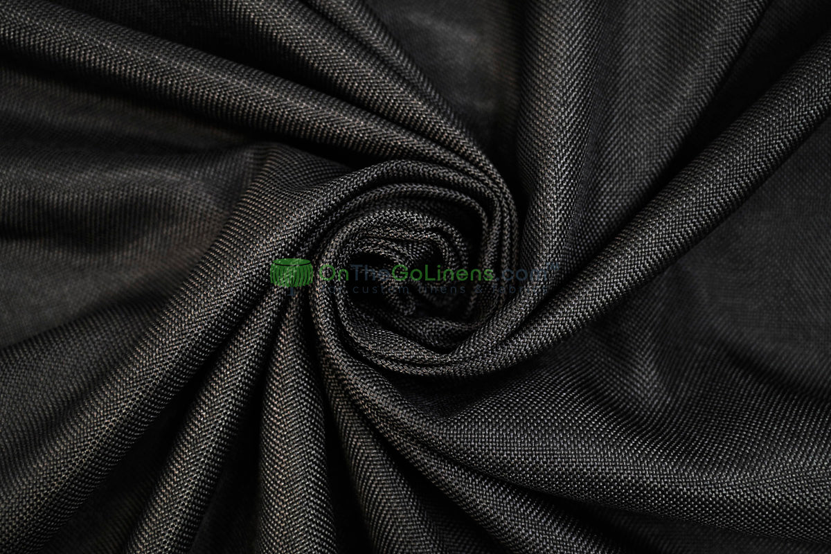 Vintage Linen Event Drapery Panels | Imitation Burlap Curtains | Washable 100% Polyester Burlap |