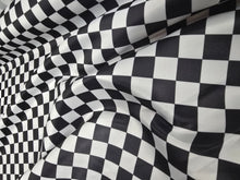 3.5" Checker Lamour Satin Fabric by the Yard 60" Wide 100% Polyester