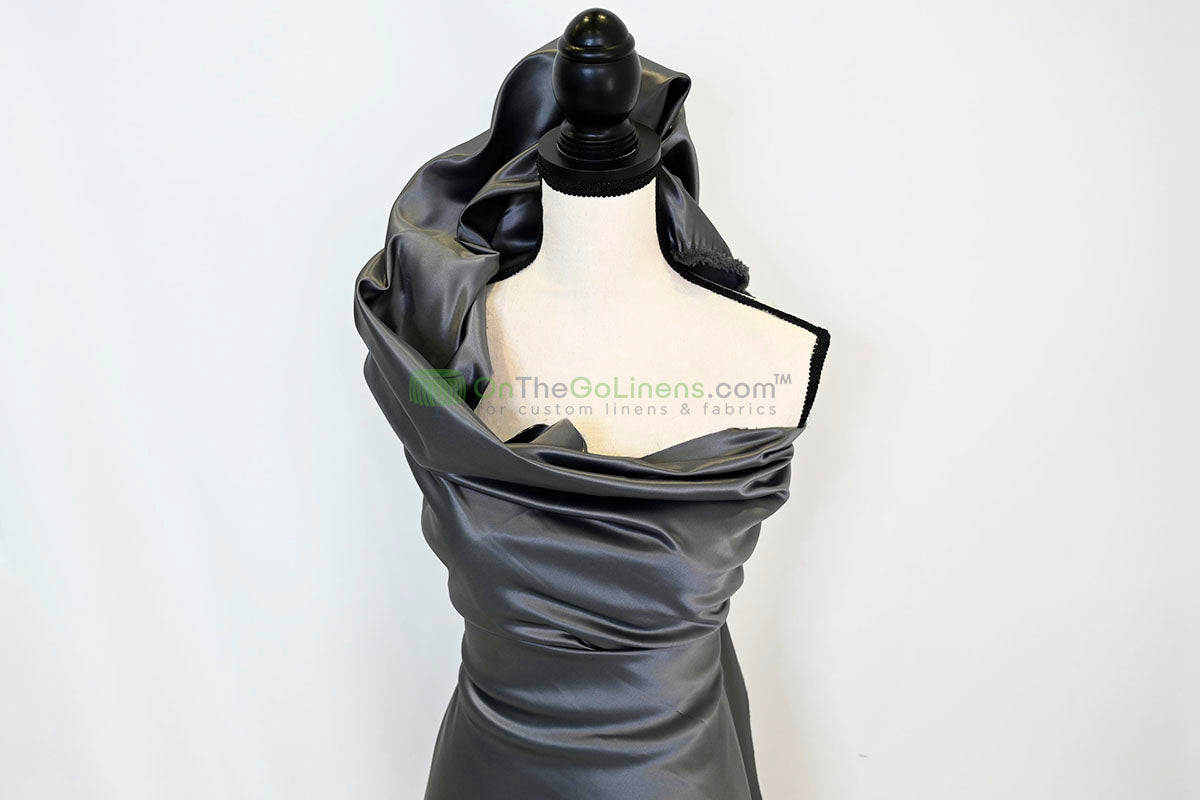 Lamour Satin Fabric by the Yard & Bolt | 100% Polyester Semi Dull Heavy Satin Fabric | 60" Wide | Multiple Colors |