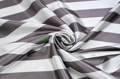 2" Stripe Charmeuse Satin Print Table Runners