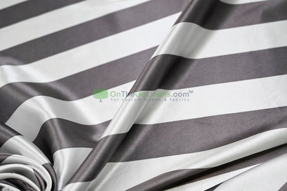 2" Stripe Charmeuse Satin Print Table Runners