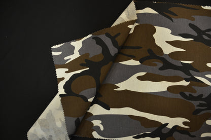 Army Camouflage Cotton Fabric by the Yard 60" Wide 100% Cotton in Hunter Green, Fuchsia and Grey