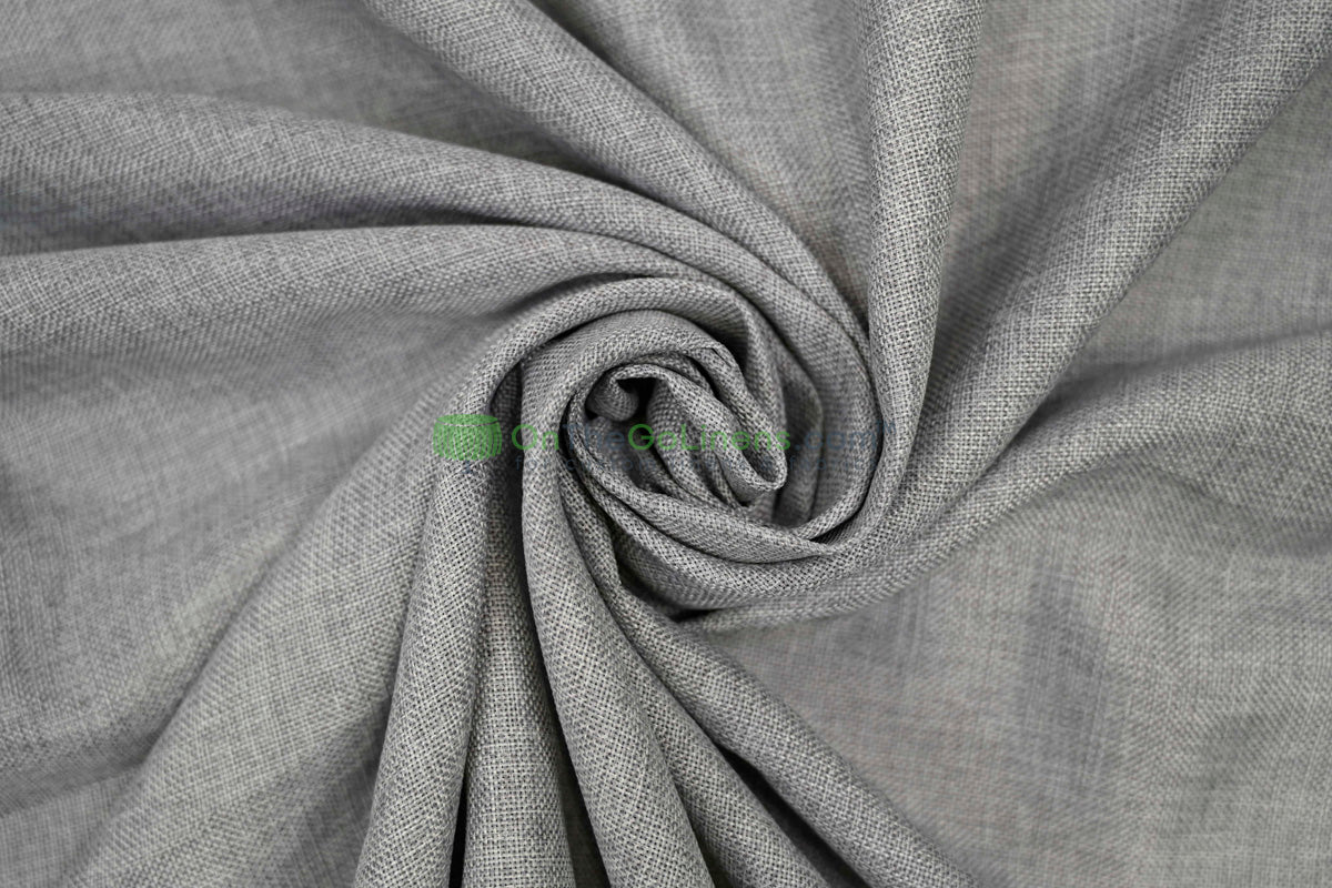 Vintage Linen Event Drapery Panels | Imitation Burlap Curtains | Washable 100% Polyester Burlap |