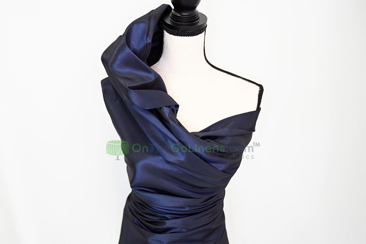 Taffeta Fabric by the Yard | Non Stretch Taffeta | 60" Wide | 75 Colors Available | Wholesale Bolt Available |