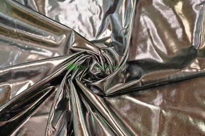 Foil Spandex Lame Fabric | Metallic Spandex Fabric by the Yard | 60" Wide | 96% Polyester 4% Spandex |