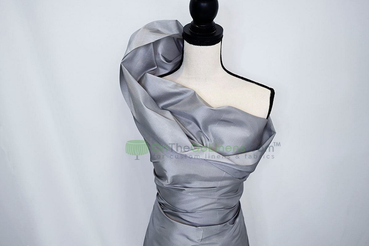 Taffeta Fabric by the Yard | Non Stretch Taffeta | 60" Wide | 75 Colors Available | Wholesale Bolt Available |